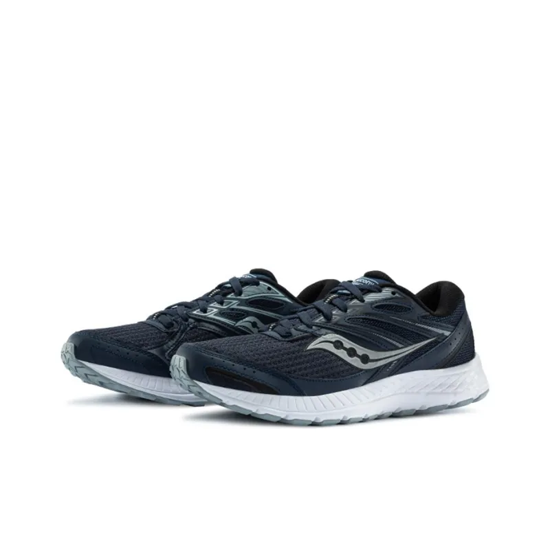 Saucony Cohesion 13 Slip-Resistant Breathable Lightweight Low-Top Running Shoes Men's Dark Blue Silver-2