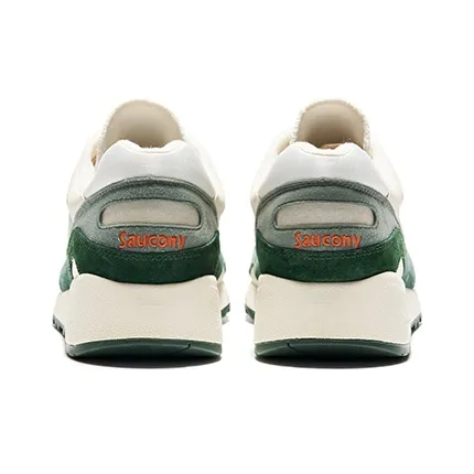 Saucony Shadow 6000 Anti Slip And Wear Resistant Height Increasing Low Top Casual Running Shoes Unisex White Green-3