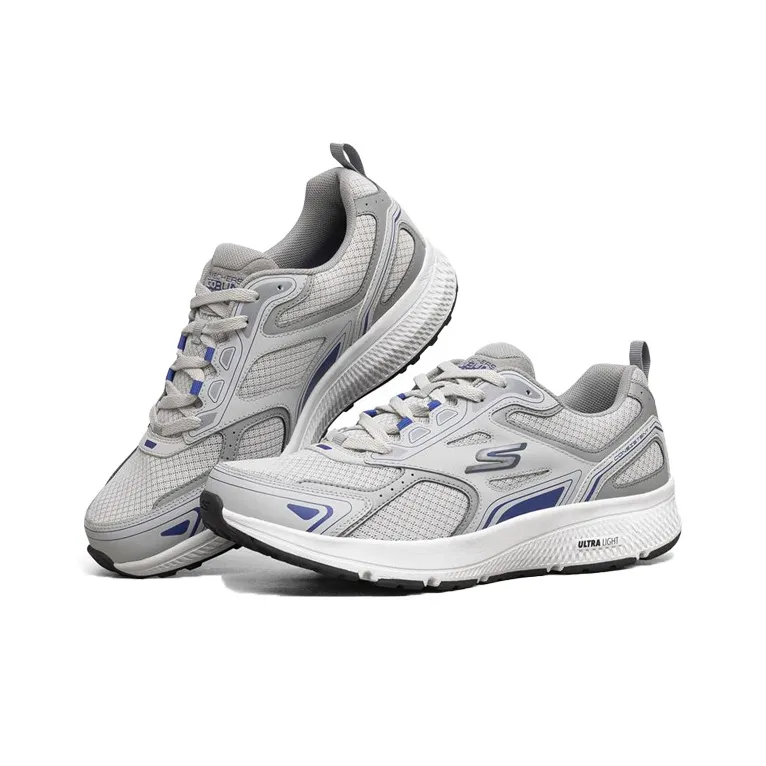 Skechers Go Run Consistent Running Shoes Men Low Top Gray/Blue-2