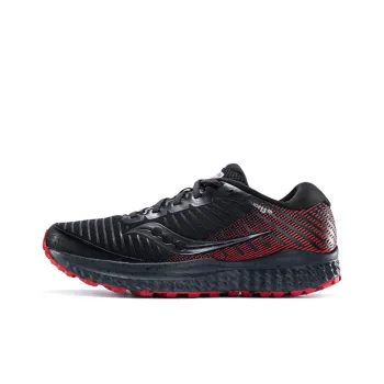 Saucony Guide 13 Non slip Support Low Top Running Shoes Men's Black Red