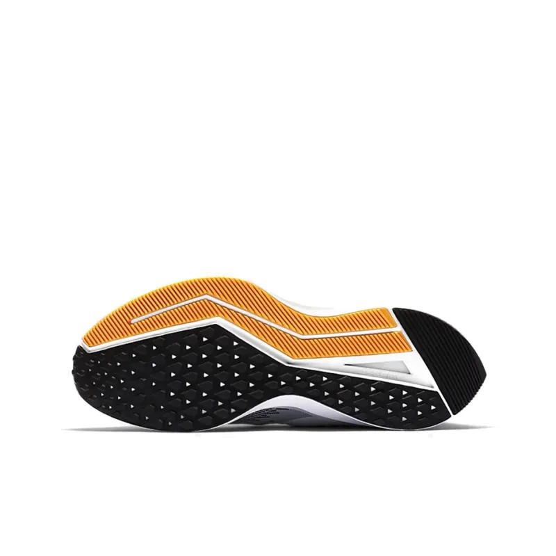 Nike Zoom Winflo 6 Cushioned Slip-Resistant Low-Top Marathon Running Shoes Unisex White Gold Orange-4