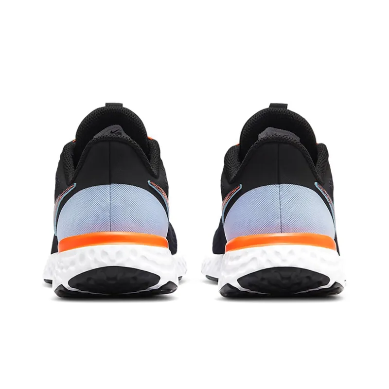 Nike REVOLUTION 5 Cushioning Wear Resistant Low Top Rubber Casual 1 Women's Black Orange-4