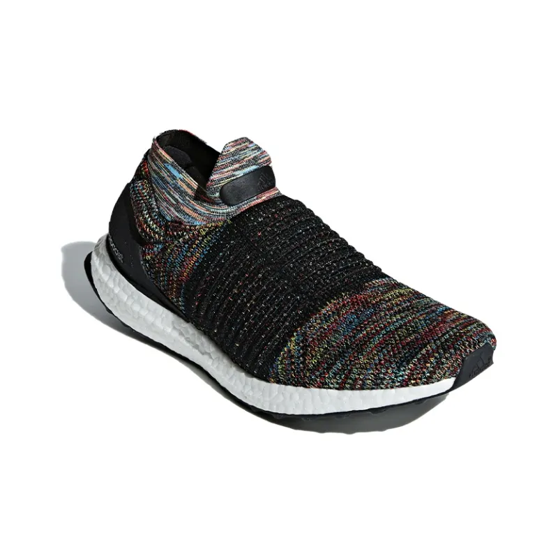 Adidas Ultra Boost Laceless Black Shock Yellow Red-2