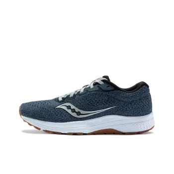 Saucony Clarion 2 Cushioned Slip-Resistant Lightweight Low-Top Running Shoes Men's Dark Blue Silver