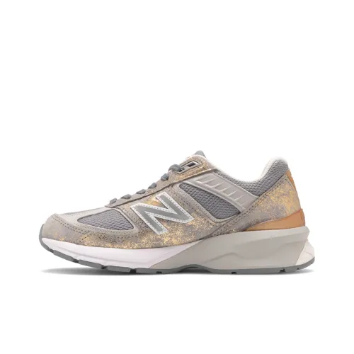 New Balance NB 990 V5 Running Shoes Women's Low-Top Gray Yellow