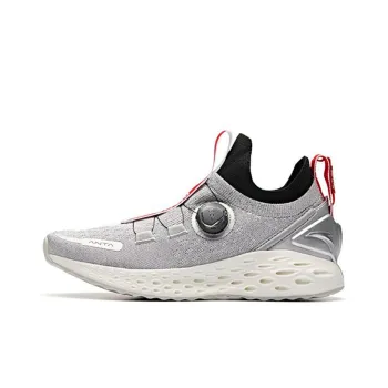 Nasa x Anta Cushioning Anti Slip And Wear Resistant Mid Top Running Shoes Women's Gray Silver
