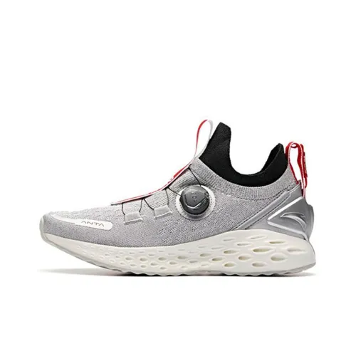 2ZRL1 x Anta Cushioning Anti Slip And Wear Resistant Mid Top Running Shoes Women's Gray Silver