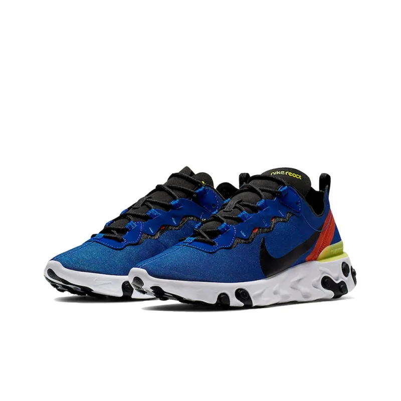 Nike React Element 55 Game Royal Dynamic Yellow Habanero Red-2