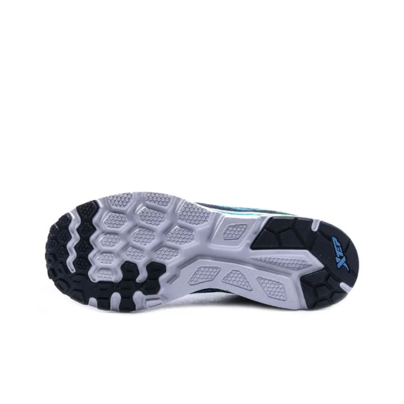 XTEP Power Nest Cushioning Wear Resistant Low Top Running Shoes Men's Blue Green-4