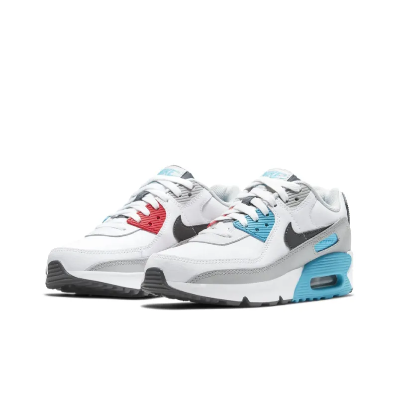 Nike Air Max 90 Leather White Chlorine Blue GS-2