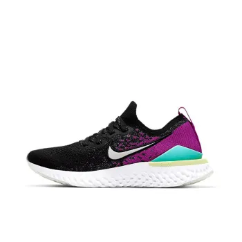 Nike Epic React Flyknit 2 Black Vivid Purple GS