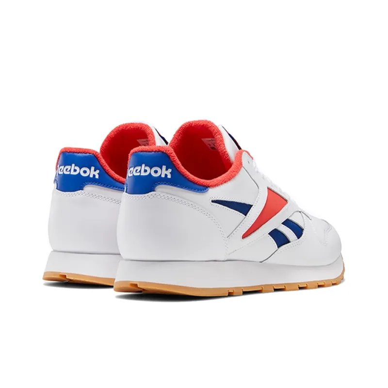 Reebok Classic Leather Mark Sneakers White/Blue/Red-3