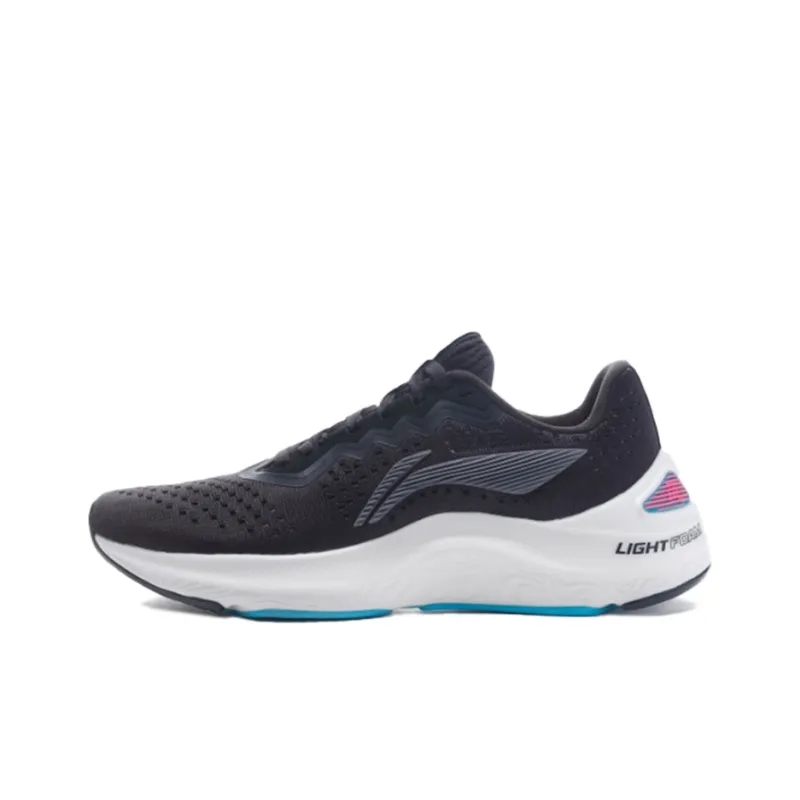 LiNing Lan Anti Slip Wear Resistant Low Top Running Shoes Women's Black-0