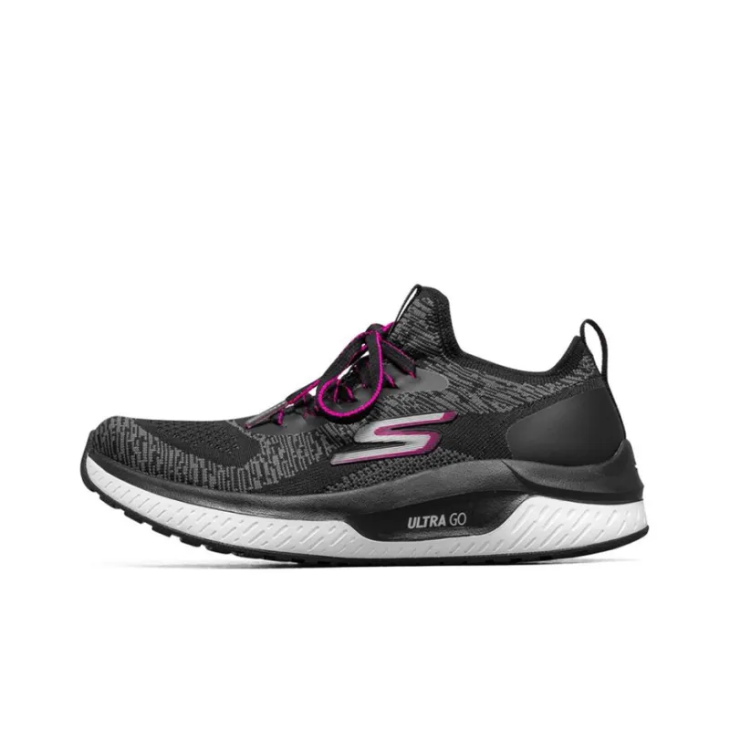 Skechers Go Run Steady Sports Shoes Black/White/Purple Women's-0