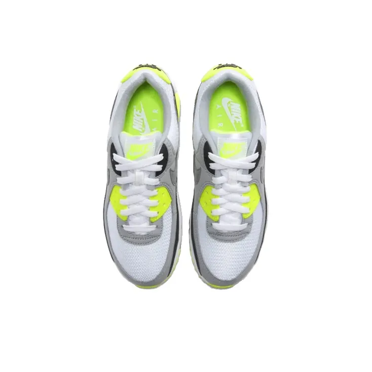 Nike Air Max 90 White Particle Grey Volt Women's-4