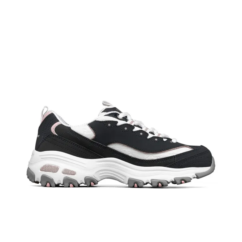 Skechers D'LITES Cushioning Anti Slip And Wear Resistant Low Top Casual Running Shoes Women's Marine Blue-1