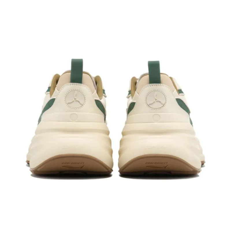 LI NING 1990 Clouds Rebound Cushioning Slip Resistant Low Top Running Shoes Men's Yellow Green Khaki-3