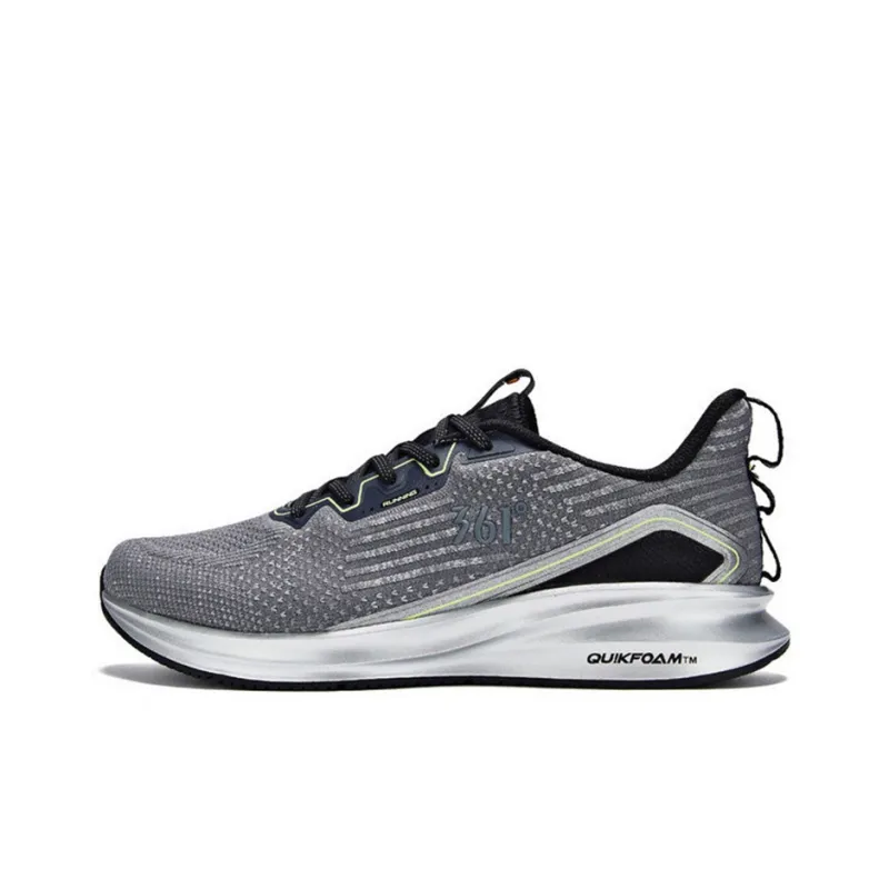 361° Titanium Speed 2.0 Q Bouncy Breathable Low Top Running Shoes Men's Silver Gray-0