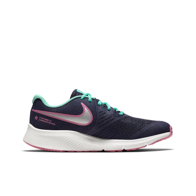 Nike Star Runner 2 Cushioned Anti-Slip Wear-Resistant Breathable Lightweight Low-Top Running Shoes Women's-1