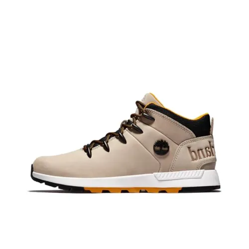 Timberland Sprint Trekker Cushioning Wear-Resistant Mid-Top Running Shoes Men's Beige