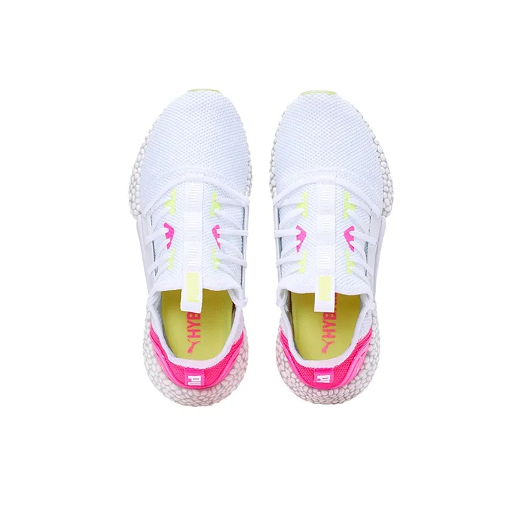 PUMA Hybrid Rocket Runner Cushioned Wear-Resistant Lightweight Low-Top Running Shoes Women's Pink Green White-2