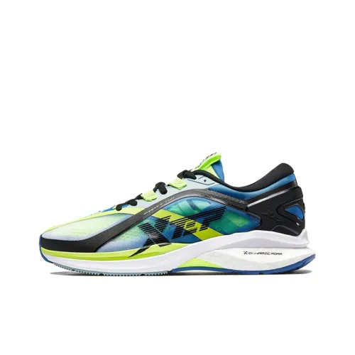 XTEP Race Training 300 Running Shoes Men Low-Top Green/Blue/White/Black