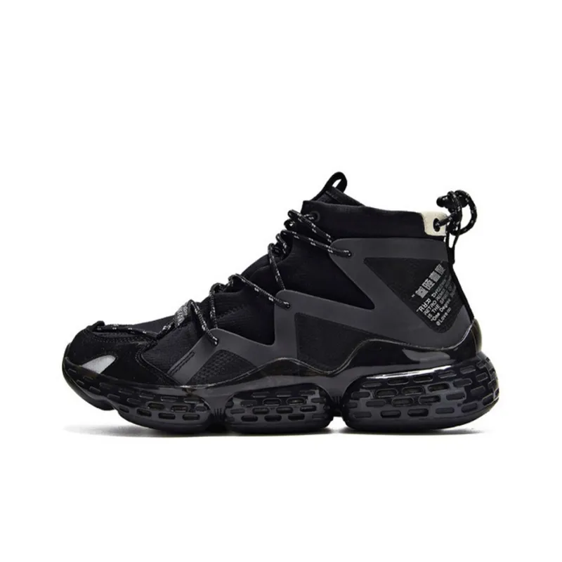361° Cushioning High Top Running Shoes Men's Black White-0