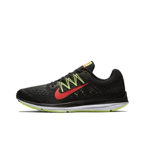 Nike Zoom Winflo 5 Running Shoes Men Low-Top Black/Red/Green