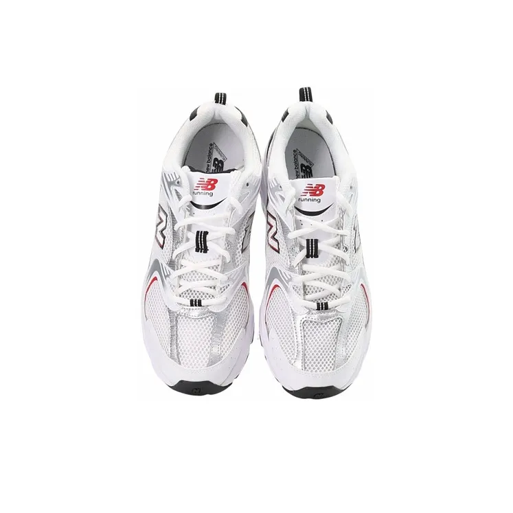 New Balance 530v2 White Silver Red-3