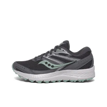 Saucony Cohesion 13 Running Shoes Women's Low-Top Dark Gray Mint Green