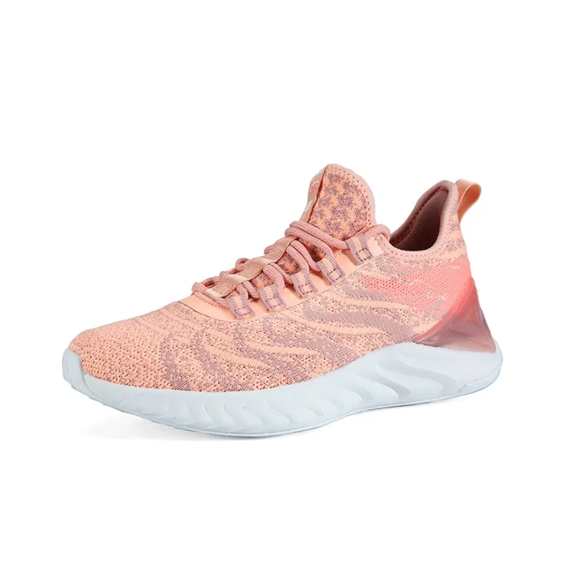 PEAK Cushioning, Slip Resistant, And Abrasion Resistant Low Top Running Shoes Women's Pink Orange-2