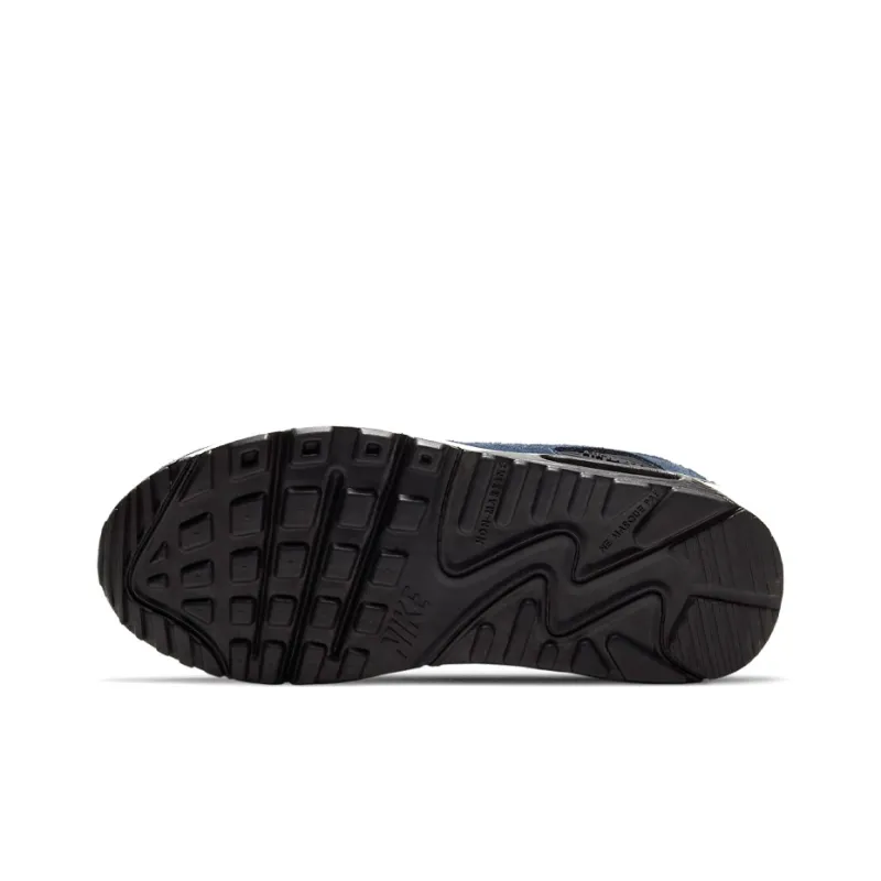 Nike Air Max 90 Leather Midnight Navy Volt GS-5