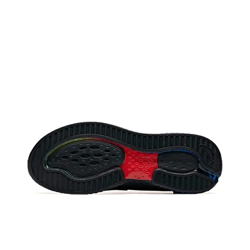 Anta Cushioning Coverage Rebound Low Top Running Shoes Men's Black Red-5