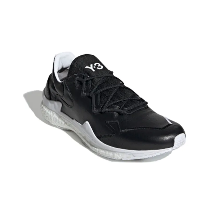 Adidas Y 3 Adizero Runner Leather Black White-2