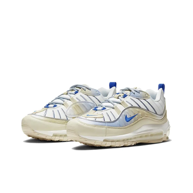 Nike Air Max 98 Lx Gold Royal Blue Women's-2