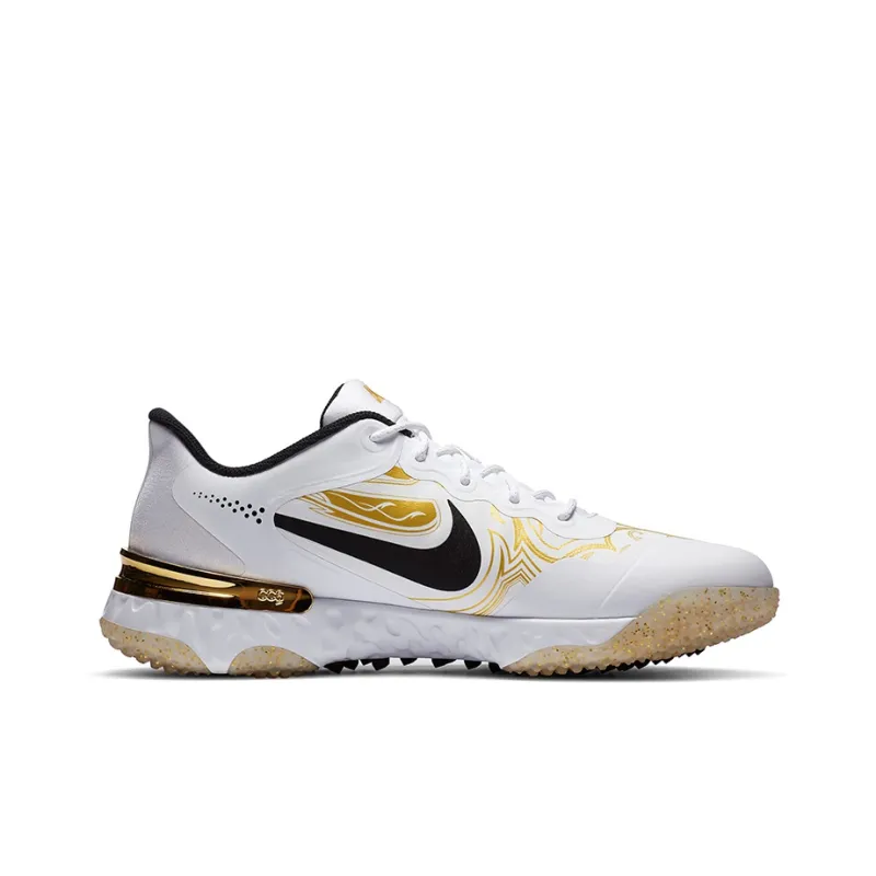Nike Alpha Huarache Elite 3 Turf Premium White Metallic Vivid Gold-1