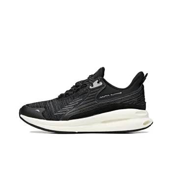 Anta Wormhole Technology Low Top Running Shoes Women's Black White