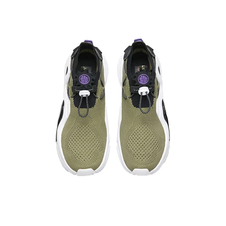 Anta Shock Absorbers Slip Resistant, Abrasion Resistant, Breathable Low Top Running Shoes Men's Green White Black-2