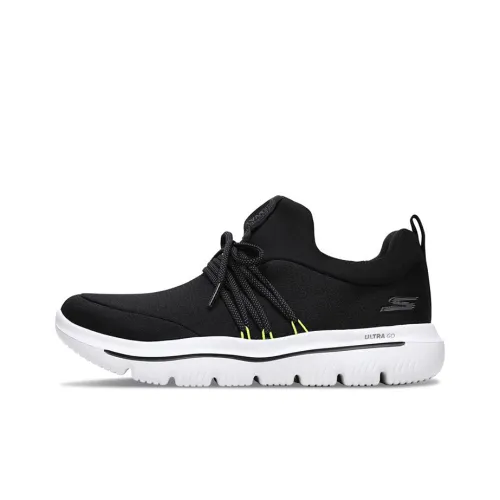 Skechers Go Walk Evolution Ultra Running Shoes Men Low-Top Black/White/Lemon