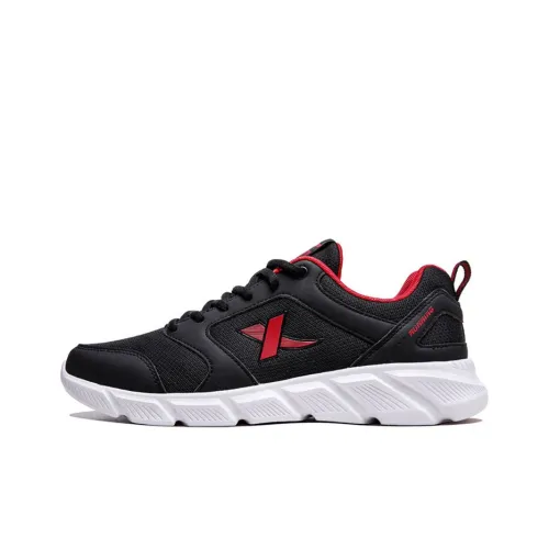 XTEP Breathable Lightweight Low Top Running Shoes Men's Black Red