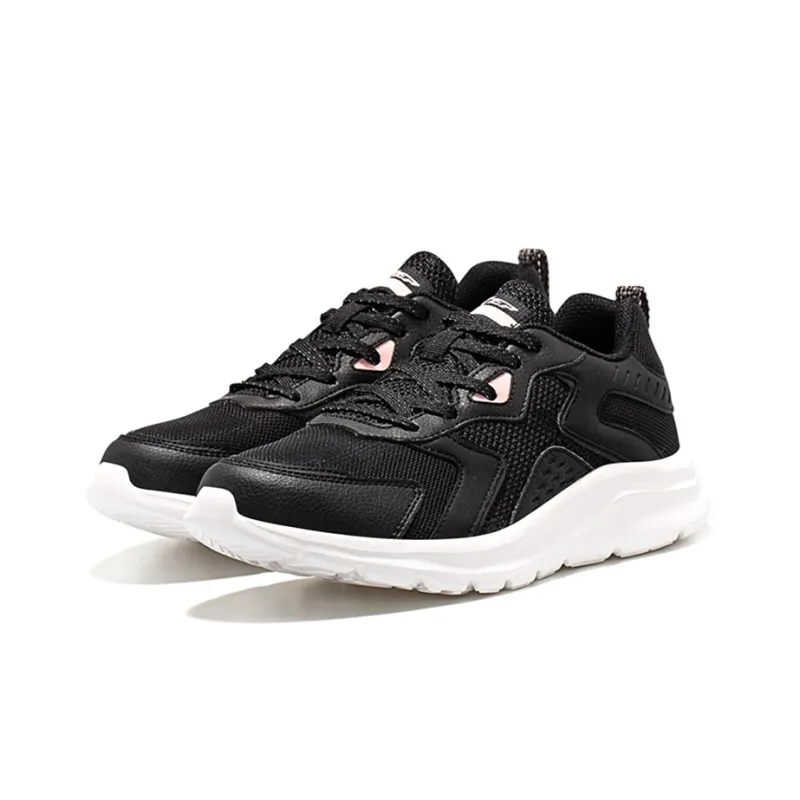 XTEP Feather Lightweight Low Top Running Shoes Women's Black Pink Red-1