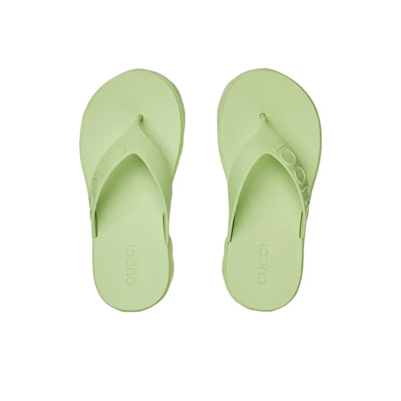 GUCCI Thong Platform Sandal Light Green Women's-2