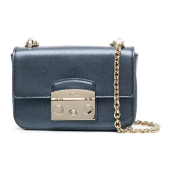 Furla Metropolis Collection Calfskin Shoulder Bag Crossbody Bag Mini Women's Blue