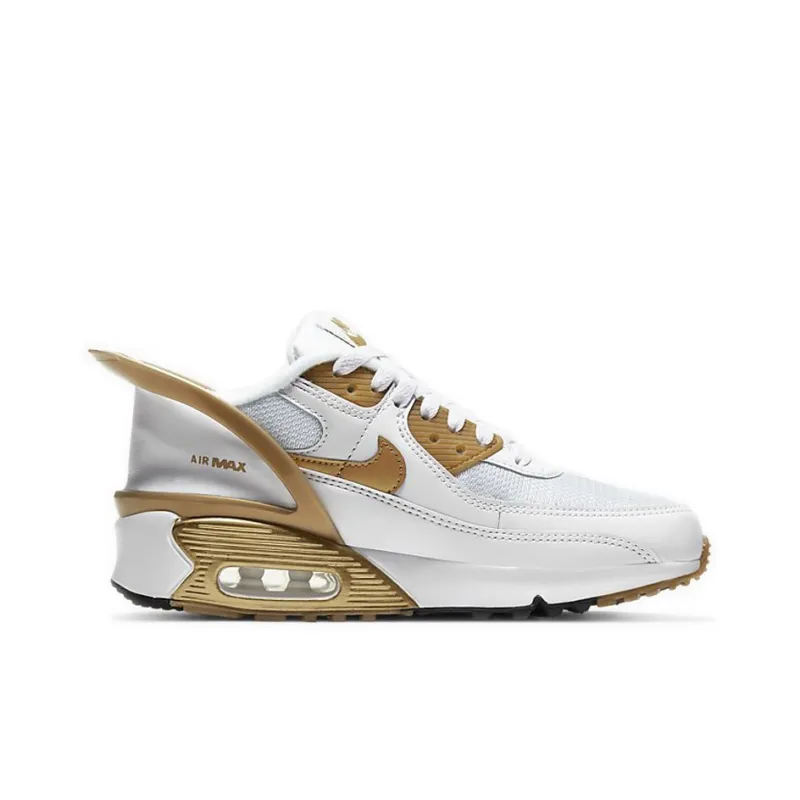 Nike Air Max 90 Flyease White Gold GS-1