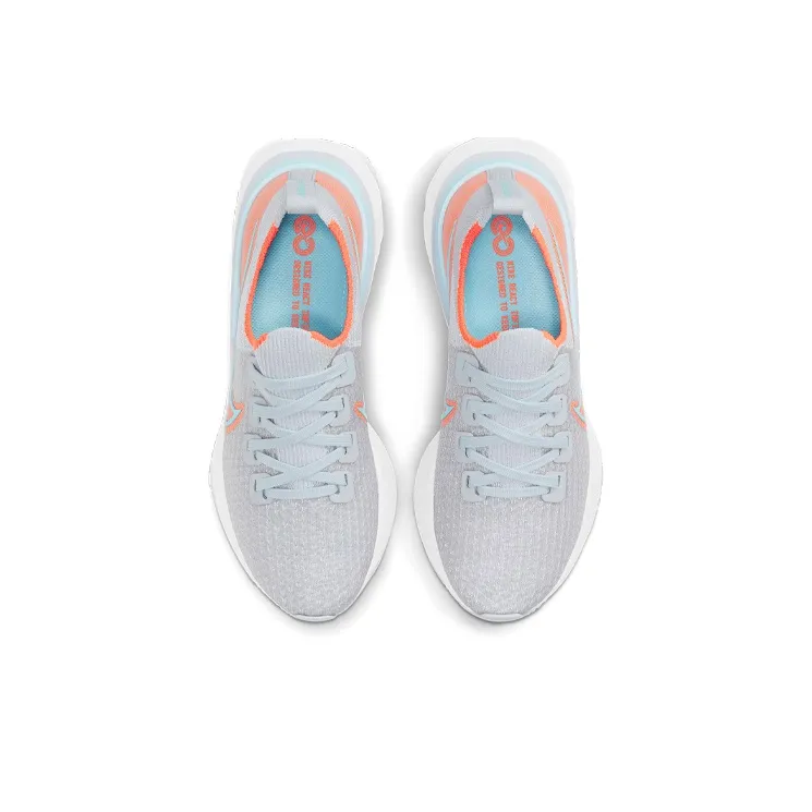 Nike React Infinity Run Flyknit 1 Cushioned Slip-Resistant Low-Top Running Shoes Women's Pink Light Gray-3