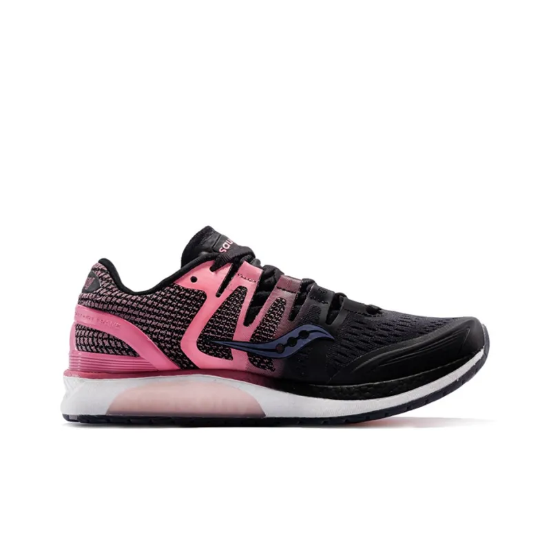 Saucony Liberty ISO 1 Slip-Resistant Support Lightweight Low-Top Running Shoes Women's Black Pink-1