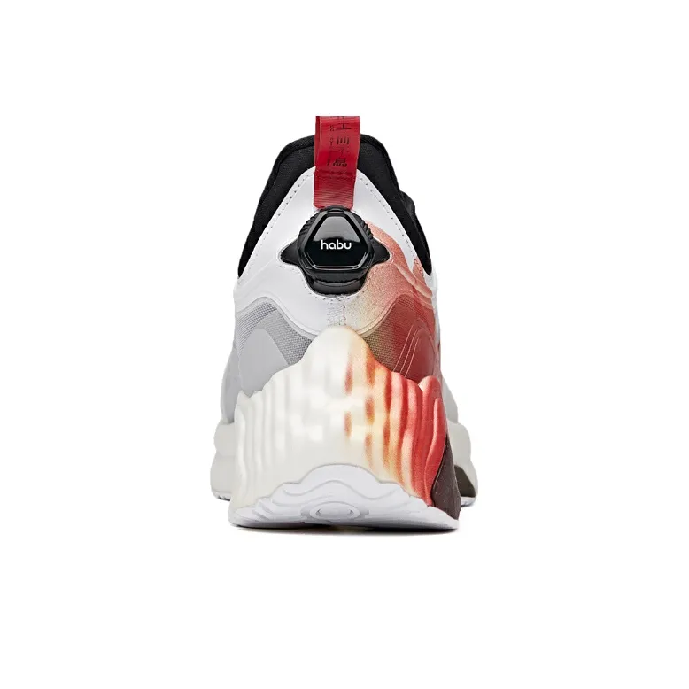 Anta Cushioned Slip-Resistant Coverage Low-Top Running Shoes Men's Red White-3