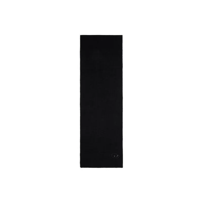 DIESEL K-Coder Logo Embroidered Ribbed Scarf-0