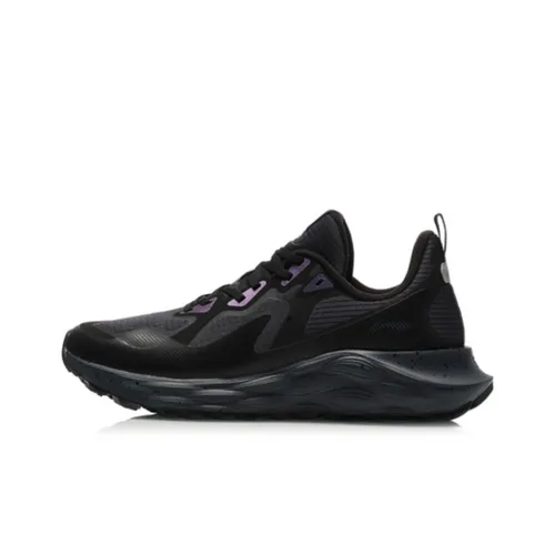 LiNing Cloud Shield Cushioning Anti Slip And Wear Resistant Low Top Running Shoes Men's Black