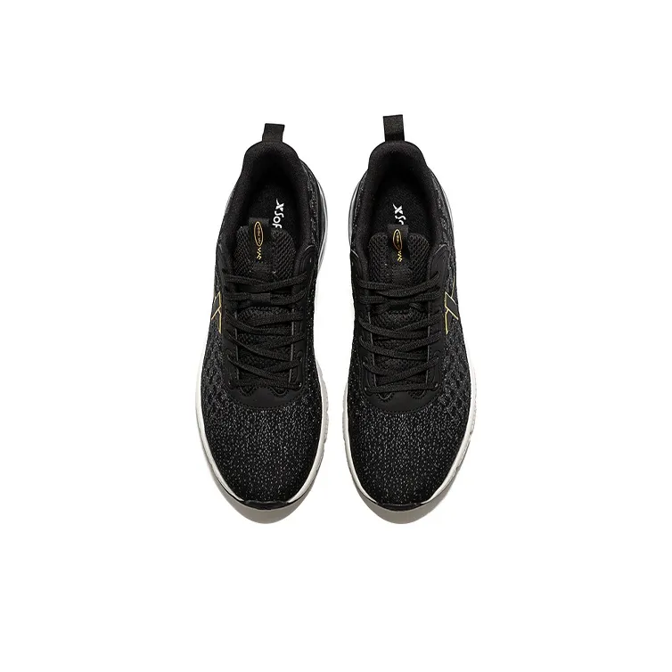 XTEP Lightweight Low Top Running Shoes Men's Black Gold Sports-1